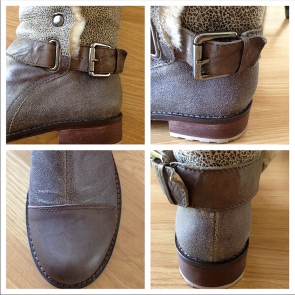 Matt Bernson Gray and Sherpa Distressed Boot. ❤️❤️ - Picture 2 of 8